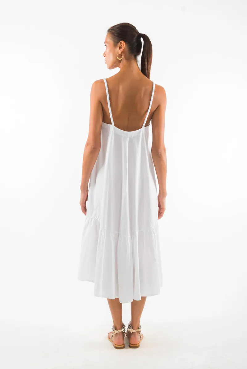 RAVENS VIEW IBIZA RAVENS VIEW IBIZA Damen vegan Kleid Chiara Weiß, Weiß, – Produktbild 1 von 2