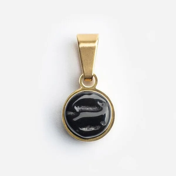 ALEXASCHA ALEXASCHA Kettenanhänger aus Glas | Mix & Match Charms, Onyxschwarz, – Produktbild 1 von 4