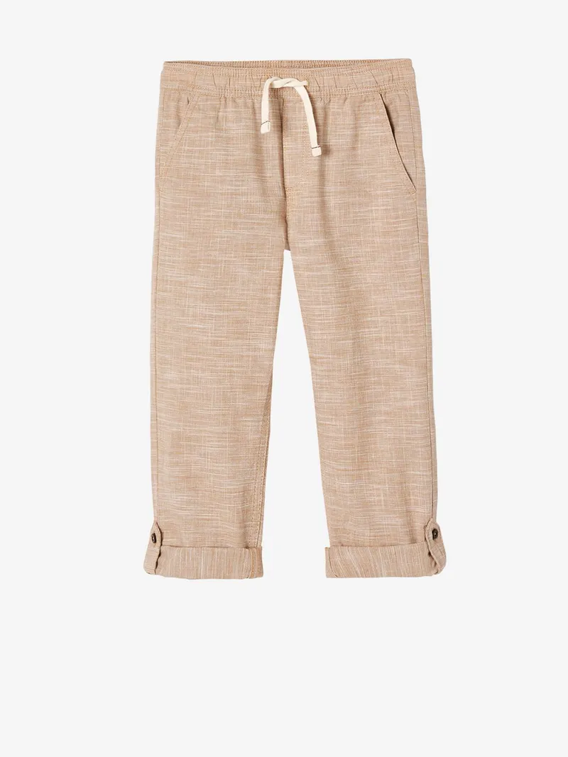 Vertbaudet Jungen 3/4-Hose, Beige meliert, – Produktbild 1 von 3
