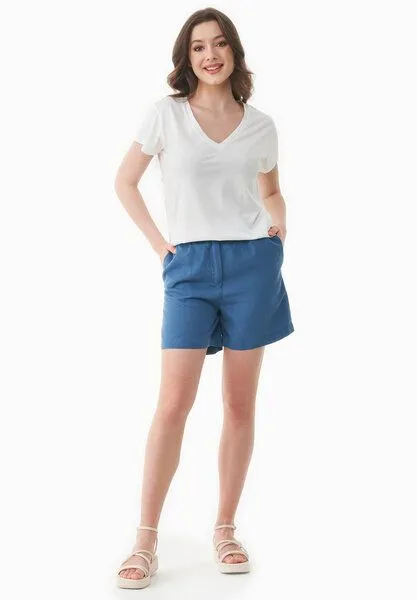 ORGANICATION ORGANICATION Shorts aus TENCEL Lyocell, Light navy, – Produktbild 1 von 4