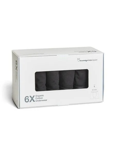 KnowledgeCotton Apparel KnowledgeCotton Apparel Unterhosen im 6er-Pack, Black jet, – Produktbild 3 von 4