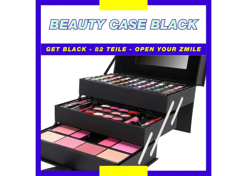 ZMILE COSMETICS Kosmetik-Koffer BEAUTY CASE BLACK, 82-tlg., mit veganer Formulierung, Bunt|schwarz, – Produktbild 3 von 5