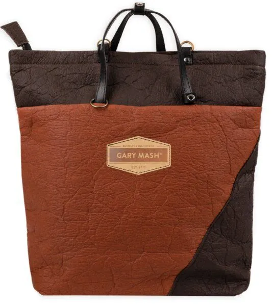 Gary Mash GARY MASH JANE Allroundertasche aus Ananasleder Piñatex, Cognac-dunkelbraun, – Produktbild 1 von 4