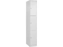 C+P C+P Schließfachschrank Classic PLUS, 3 Fächer, 1850x300x500mm, Verkehrsweiß/Verkehrsweiß – Produktbild 1 von 1
