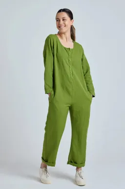 Flax and Loom Flax and Loom Damen vegan Jumpsuit Clara Spring Green – Produktbild 1 von 1