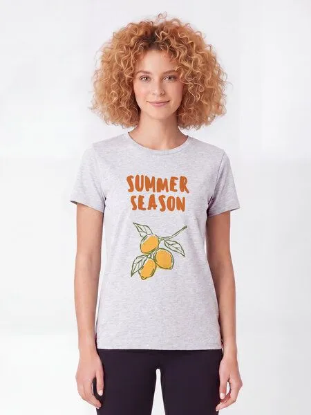 watapparel watapparel T-Shirt Frauen Summer season, Cool heather grey, – Produktbild 2 von 2