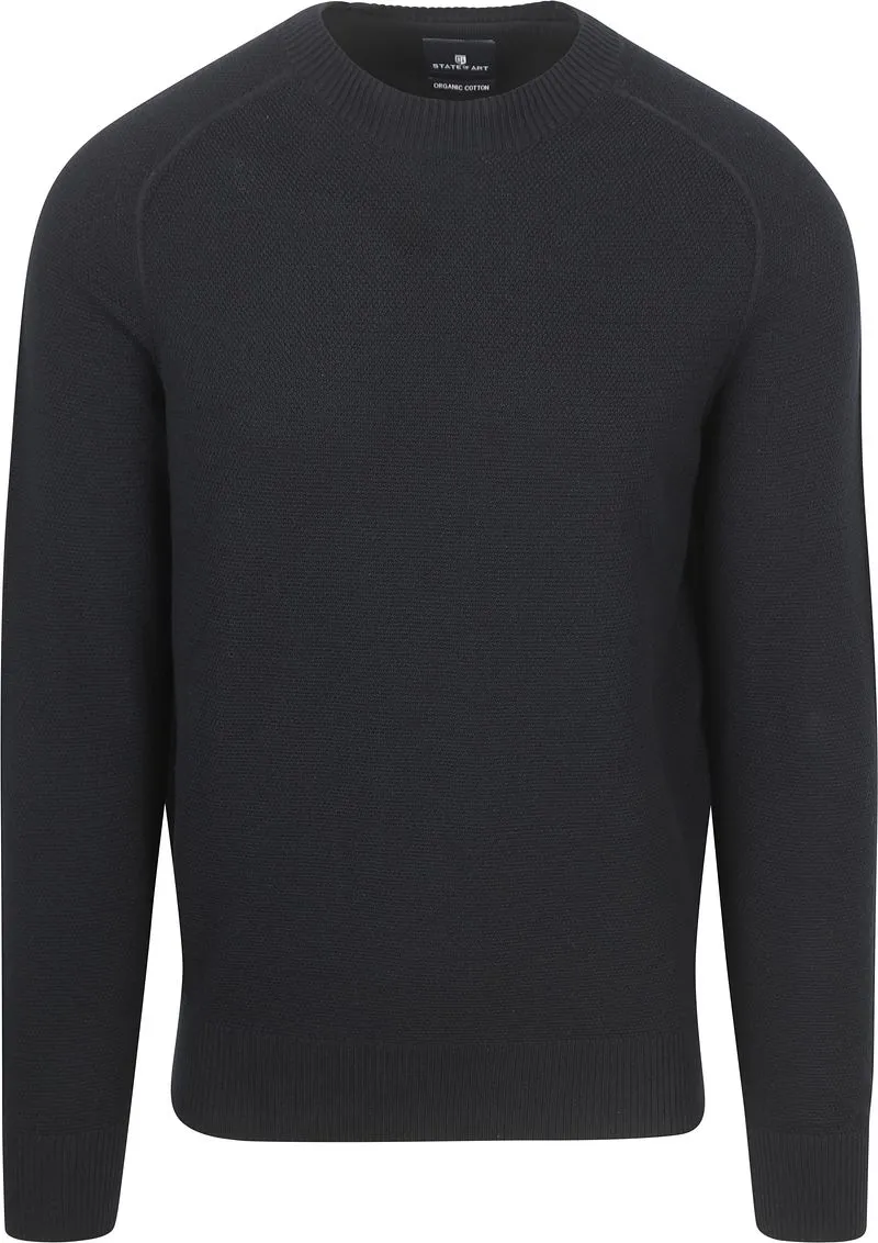State of Art State Of Art Pullover Structure Navy - Größe L, Blau, – Produktbild 2 von 5