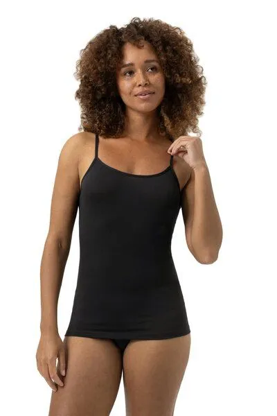 mey Mey Basic Spaghetti-Top Modal Pure, Schwarz, – Produktbild 1 von 2
