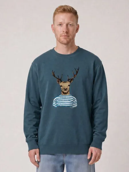 watapparel watapparel Sweatshirt Unisex Hirsch, Stargazer, – Produktbild 2 von 2