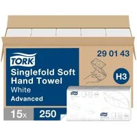 Tork Tork Zickzack-Papierhandtücher Singlefold "Advanced Soft H3" 15 x 250 Blatt, 2-lagig – Produktbild 1 von 1