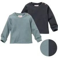 People Wear Organic People Wear Organic Langarm-Shirt, uni basic, 2er-Pack, aus Baumwolle (Bio) – Produktbild 1 von 1