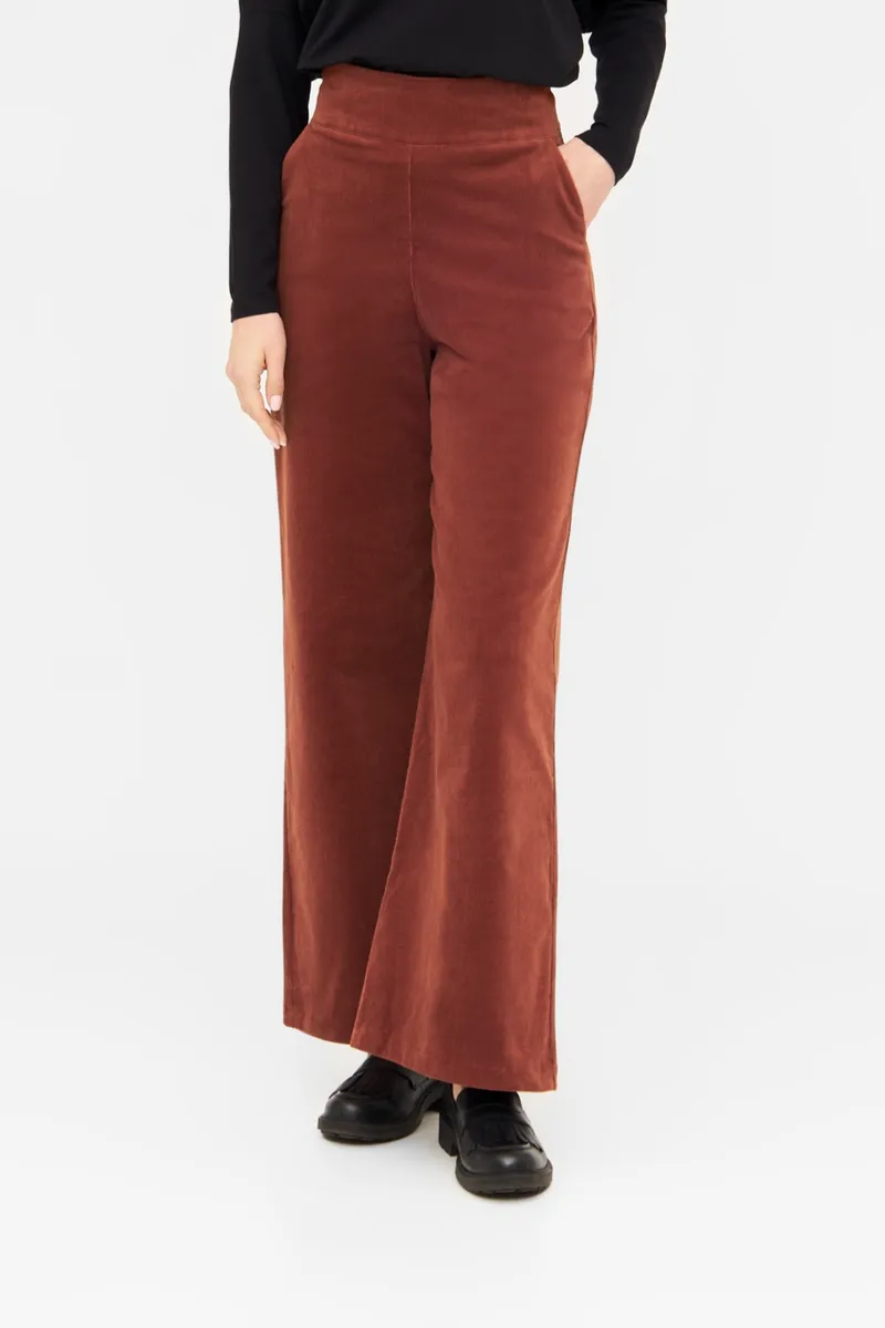 WiDDA Widda Damen vegan Hose Marlene Style Glen Terra, Braun, – Produktbild 2 von 2