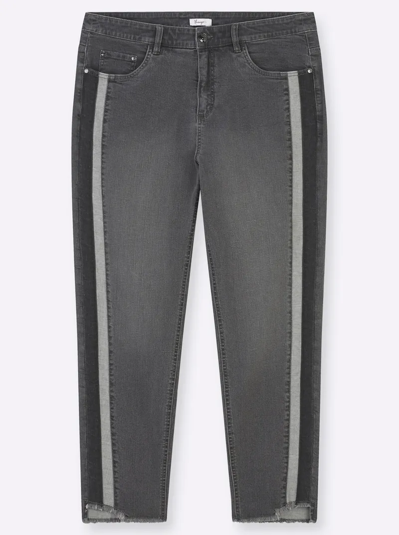 sheego Jeans grey denim, Grey denim, – Produktbild 1 von 3