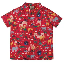 Frugi Frugi Hawaiian-Hemd Harvey rot – Produktbild 1 von 1