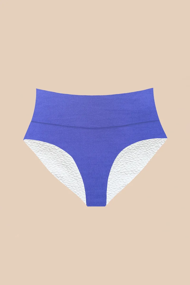 Woodlike Woodlike Damen vegan Bikiniunterteil Reversible Emee High Waist Flieder / Weiß, Violett, – Produktbild 1 von 2