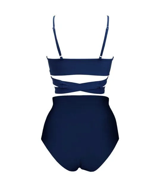 Anekdot Anekdot Bikini Set Lin Top + Core High Slip, Navy, – Produktbild 2 von 3
