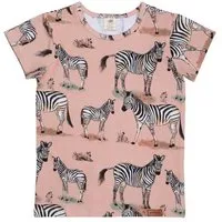 Walkiddy Baby T-Shirt GOTS zertifiziert, rosa, Zebra-Allover, 95% Bio-Baumwolle, elastisch – Walkiddy – Produktbild 1 von 1