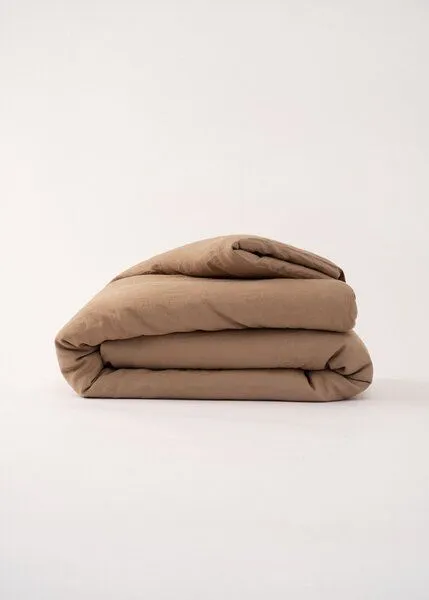 AmourLinen AmourLinen Bettdecke aus Leinen, Rosy brown (braun), – Produktbild 2 von 4
