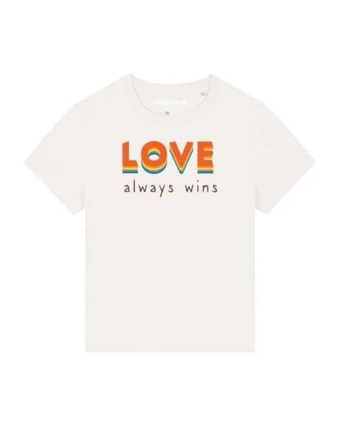 watapparel watapparel T-Shirt Frauen Love always wins, Off white, – Produktbild 1 von 4