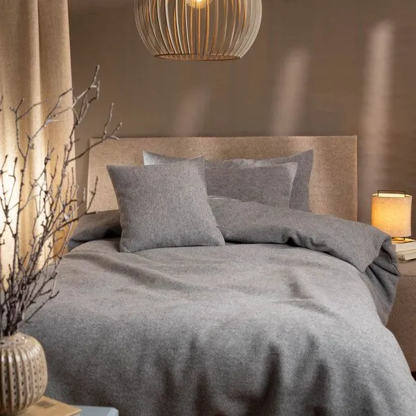 nahtur-design nahtur-design Extra warme Lodenbettwäsche | 100% Schurwolle | Flauschloden, Grau, – Produktbild 1 von 4