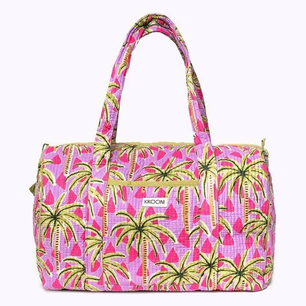 KIKOONI KIKOONI handgefertigte große Baumwolltasche "K. Shopper", Palm spring, – Produktbild 1 von 3
