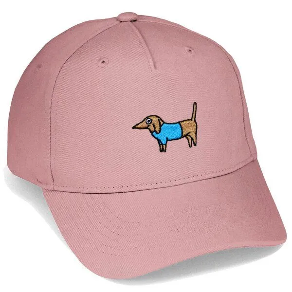 LIGARTI Bestickte Cap – Steffen der Dackel – LIGARTI Tiermanufaktur, Altrosa, – Produktbild 1 von 4