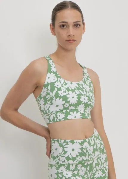 boochen boochen Sport BH Ubud - Top mit Blumenprint, Green moonflower (grün), – Produktbild 1 von 4