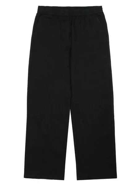 KnowledgeCotton Apparel KnowledgeCotton Apparel POSEY weite, mittelhohe Leinenhose - GOTS/Vegan, Schwarz black (black jet), – Produktbild 3 von 3