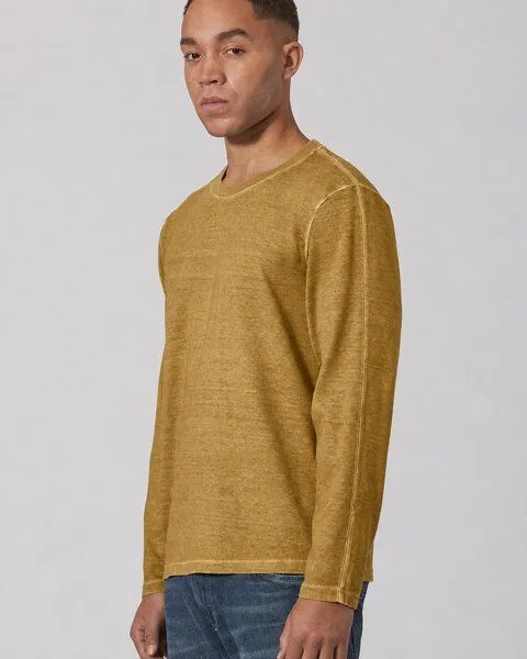 HempAge HempAge Herren Langarmshirt Hanf/Biobaumwolle Casual Fit, Peanut (gelb), – Produktbild 2 von 4
