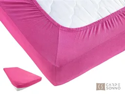 Carpe Sonno Spannbettlaken Jersey 90x200 100x200 120x200 140x200 160x200 180x200 200x200 70x140, Jersey, Gummizug: rundum, (1 Stück), Baumwoll Babybett Spannbettlaken 70x140 Baby Laken Pink – Produktbild 1 von 1