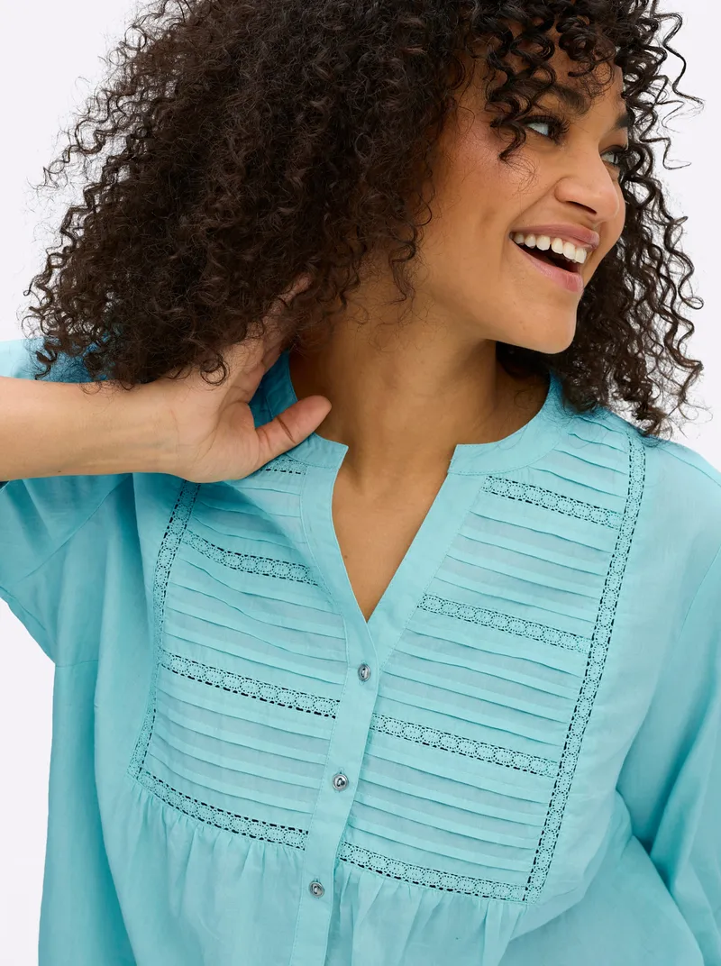 sheego by Joe Browns Baumwollbluse mint, Mint, – Produktbild 2 von 2