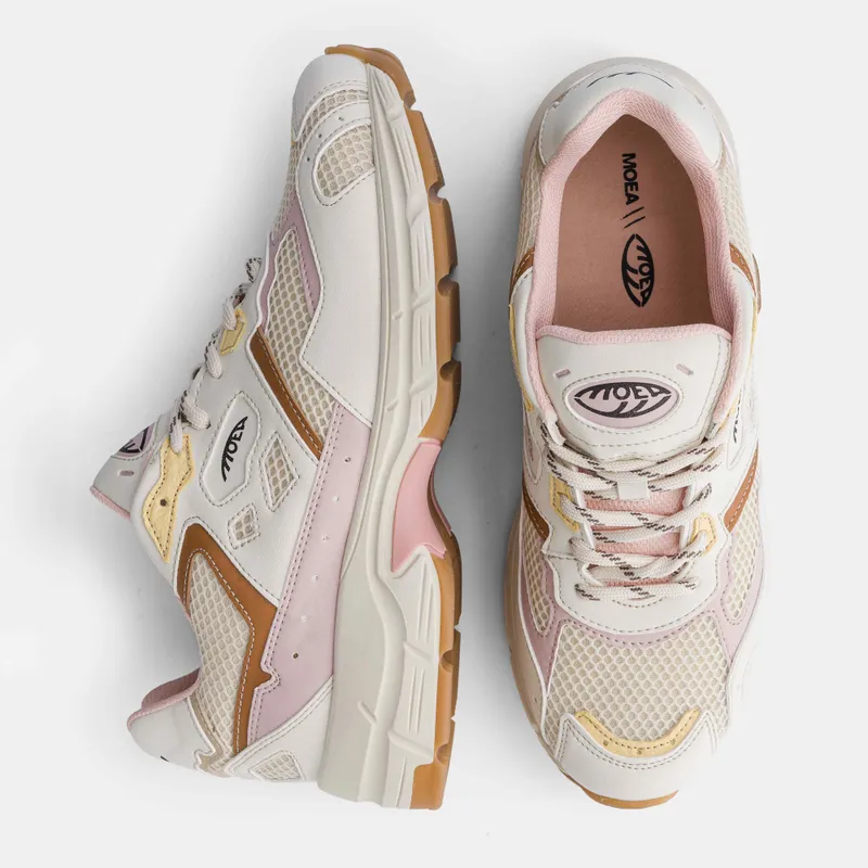 MoEa MoEa Herren vegan Sneaker Rush Rosa & Gelbe Ananas, Beige, – Produktbild 1 von 2