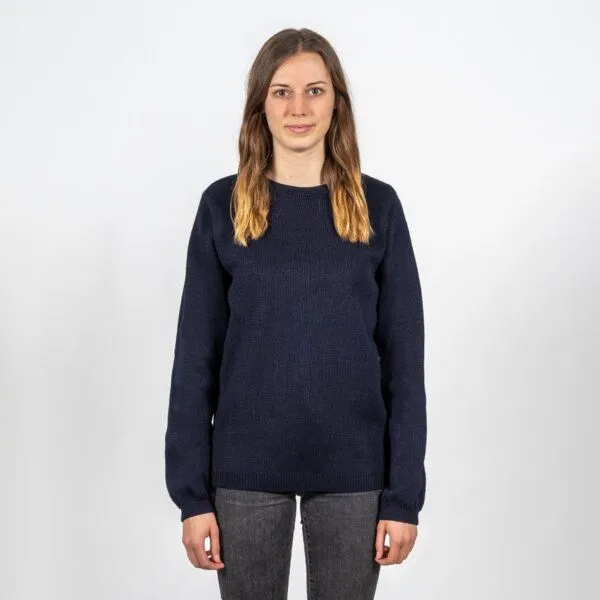 LANGBRETT LANGBRETT grobstrick pullover | schurwolle | unisex, Dunkelblau (blau), – Produktbild 2 von 3