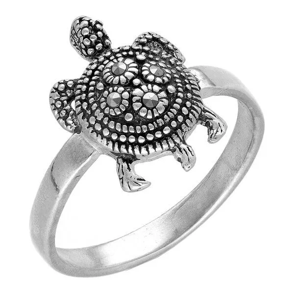 pakilia pakilia Silber Ring Sternschildkröte – Produktbild 1 von 5