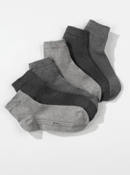 CAMANO Kurzschaft-Socken 3x anthrazit + 2x grau + 2x hellgrau-meliert – Produktbild 1 von 1
