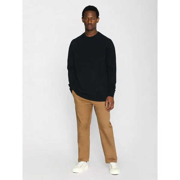 KnowledgeCotton Apparel KnowledgeCotton Apparel Regular merino knit crew neck - aus Merino-Wolle, Blau (total eclipse), – Produktbild 2 von 3
