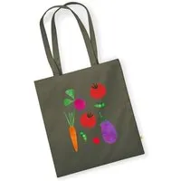 MelaDi Meladi Tragetasche / Tote Bag aus Biobaumwolle - Verdure auf Organic Green – Produktbild 1 von 1