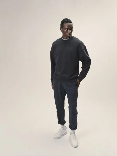 WOTE WOTE Sweatshirt Oversized aus Bio-Baumwolle, Dunkelblau, – Produktbild 1 von 3