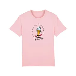 Spangeltangel Spangeltangel T-Shirt "Eis", T-Shirt, Bio-Baumwolle, Eiswaffel, Unisex, Sommer – Produktbild 1 von 1