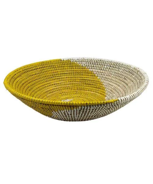 SWANE-Design SWANE-Design Obstschale & Brotkorb Senegal - rund geflochten, Ponto (gelb), – Produktbild 2 von 2