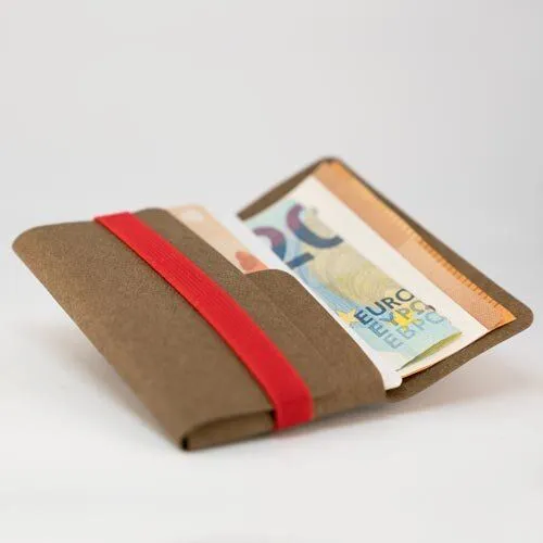 ANDERS & KOMISCH ANDERS & KOMISCH Veganes Kreditkartenetui - Cardholder mit Münzfach - TINY Braun, Rot, – Produktbild 1 von 4