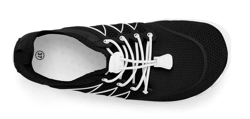 VENICE BEACH VENICE BEACH Badelatsche, Badeschuhe, Badeschlappe, Barfußschuh, leichter Slipper Aquaschuh Wasserschuh mit elastischen Bändern, schnelltrocknend VEGAN, Schwarz, – Produktbild 3 von 5