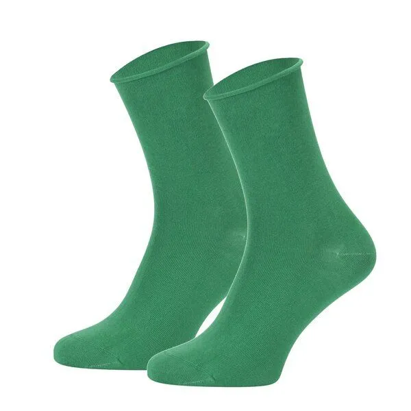 Opi and Max Opi and Max Socken ohne Gummi, Rollrand Diabetikersocken (GOTS 3er-Pack), Seegrün, – Produktbild 1 von 2