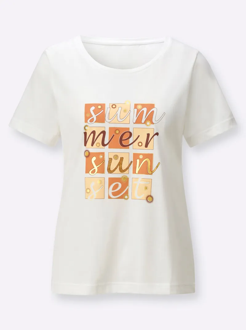 Witt Kurzarmshirt ecru-papaya, Ecru-papaya, – Produktbild 2 von 2