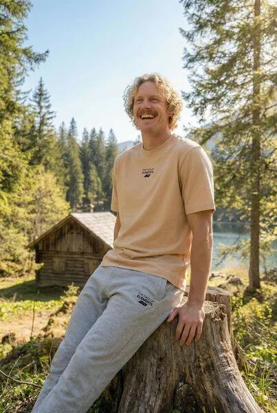 THE FACE OF ELEMENTS The Face of Elements Essential - Relaxed Fit T-Shirt aus 100% Bio-Baumwolle, Sand (braun), – Produktbild 3 von 4