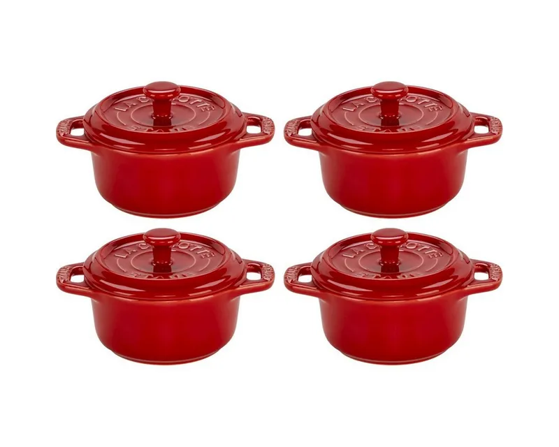 Staub Staub Auflaufform Mini Cocotte Set 4-tlg. rund, Keramik, Keramik, Rot, – Produktbild 1 von 1