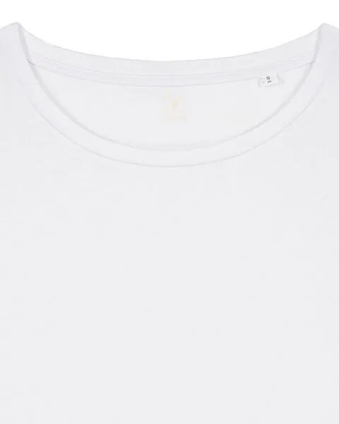 YTWOO YTWOO Damen-Scoop-Neck-T-Shirt aus Bio-Baumwolle, Weiß, – Produktbild 4 von 4
