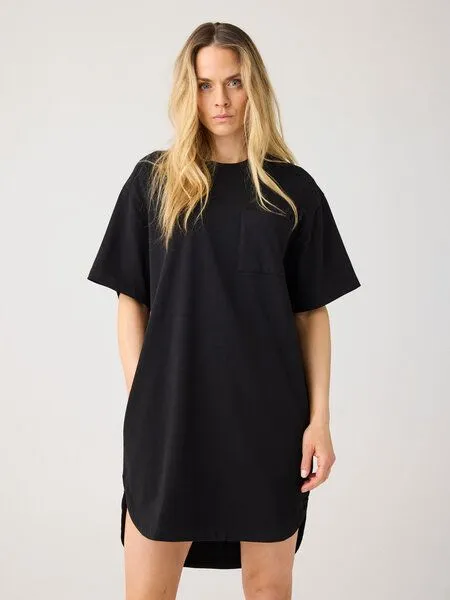 KnowledgeCotton Apparel KnowledgeCotton Apparel T-Shirt-Kleid, Black jet, – Produktbild 3 von 4