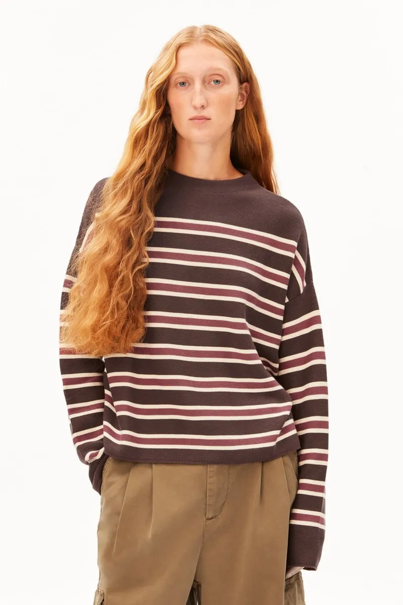 ARMEDANGELS ARMEDANGELS Damen vegan Pullover Merinaa Links Braun, Braun, – Produktbild 2 von 2