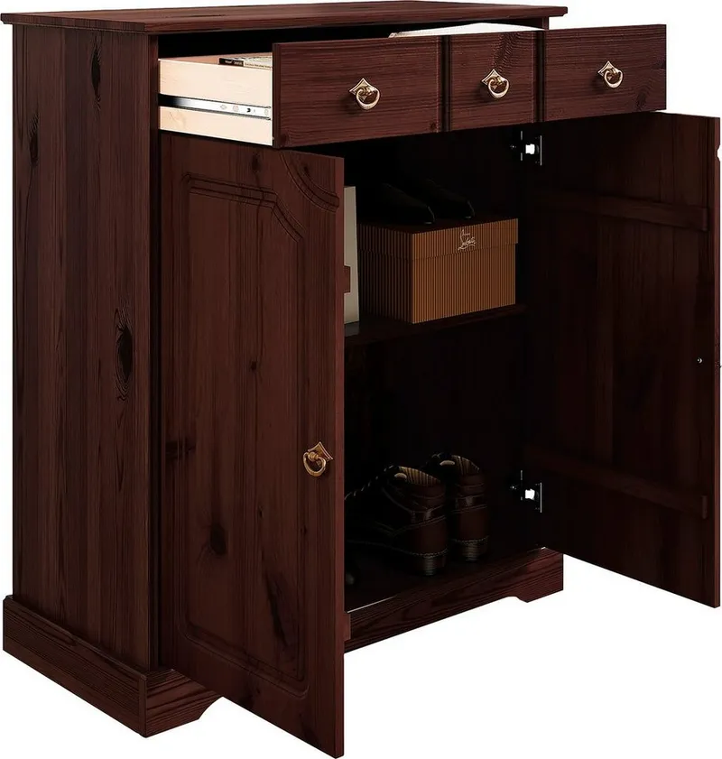 OTTO home Kommode Klera, Breite 81 cm, aus massiver Kiefer, FSC®-zertifiziert, Braun, – Produktbild 5 von 5